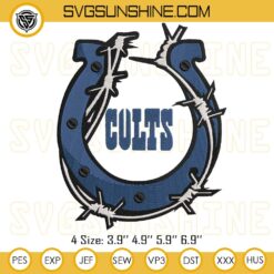 Indianapolis Colts Embroidery Pattern, NFL American Football Embroidery Files