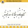 Meet Me At The Midnight Taylor Swift Embroidery Designs, Taylor Swift The Midnight Song Embroidery Design File