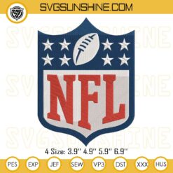 National Football League Embroidery Designs, NFL Football Sport Logo Embroidery Files