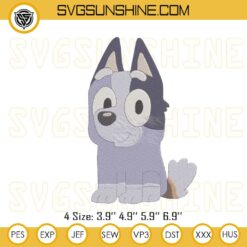 Socks Heeler Bluey Embroidery Pattern, Bluey Characters Machine Embroidery Designs