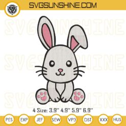 Baby Rabbit Embroidery Designs, Cute Bunny Machine Embroidery Designs