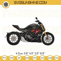 Ducati Diavel Motorcycle Embroidery Designs
