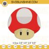 Super Mario Mushroom Embroidery Design Files