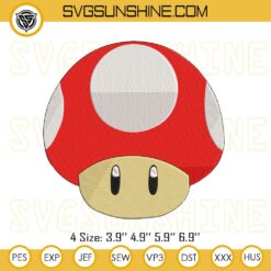 Super Mario Mushroom Embroidery Design Files