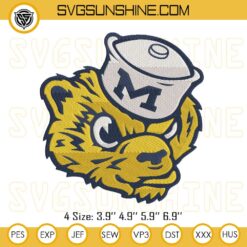 Michigan Wolverines Machine Embroidery Design File
