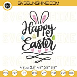 Happy Easter Embroidery Design Files
