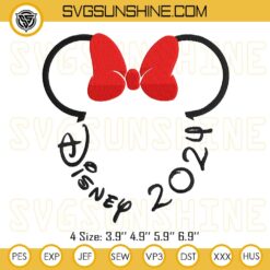 Happiest Mom On Earth Embroidery Pattern, Disney Mom Minnie Mouse Embroidery Files