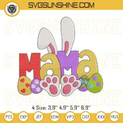 Mama Bunny Easter Embroidery Designs
