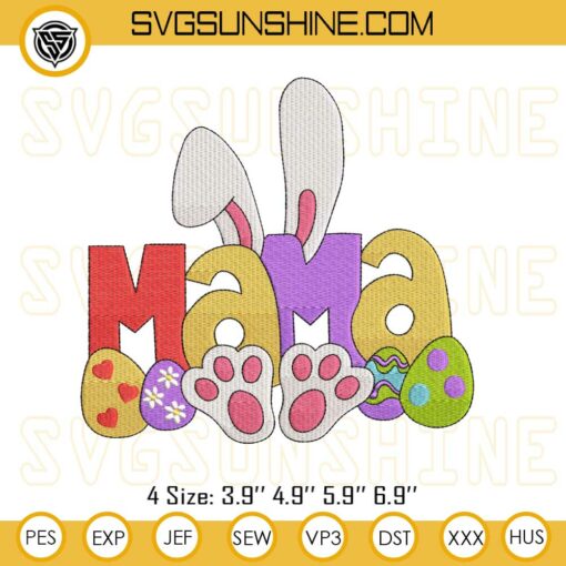 Mama Bunny Easter Embroidery Designs