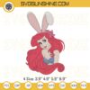 Ariel The Little Mermaid Bunny Easter Embroidery Designs
