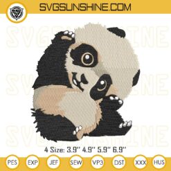 Baby Panda Embroidery Designs