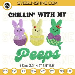Peeps Disney Princess Embroidery Designs, Chillin With My Peeps Embroidery Design Files