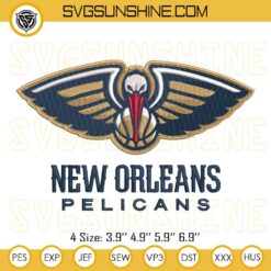 New Orleans Pelicans Logo Embroidery Design