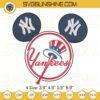New York Yankees Baseball Embroidery Design, Mouse Ears Baseball Embroidery Pattern