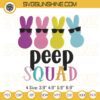 Peep Squad Embroidery Design File, Gangster Easter Bunny Embroidery Files