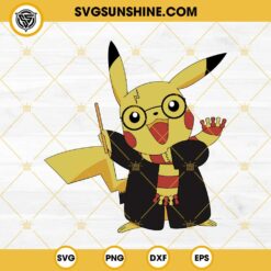 Pikachu Pokemon Harry Potter SVG, Pokemon Cartoon SVG PNG DXF EPS