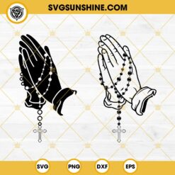 Praying Hands Rosary Beads SVG, Rosary Beads SVG PNG DXF EPS