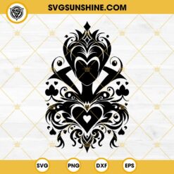 Queen Of Hearts Mandala Art SVG