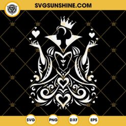 Queen Of Hearts Mandala SVG, Disney Princess SVG