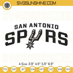 San Antonio Spurs Logo NBA Team Embroidery Design