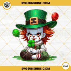 Scary Clown Horror Character PNG, Creepy Clown St Patrick Day PNG