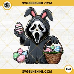 Scream Easter Day Bunny PNG, Horror Character Ghostface Easter Eggs PNG