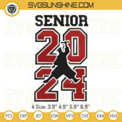 Air Senior 24 Embroidery Designs, Senior Class Of 2024 Embroidery Pattern Files
