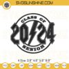 Senior Class Of 2024 Embroidery Design File, Senior 2024 Embroidery Designs