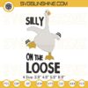 Silly On The Loose Embroidery Designs, Silly Cute Goose Embroidery Pattern
