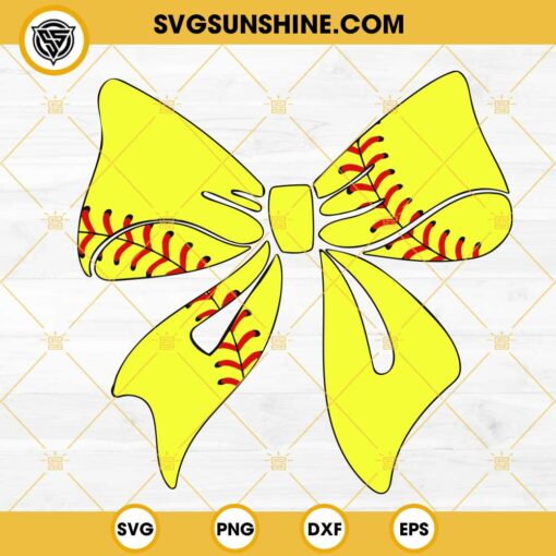 Softball Bow SVG PNG DXF EPS