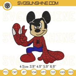 Spider Man Mickey Mouse Embroidery Designs