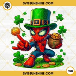 Spider Man St Patrick Day PNG, Marvel Movie Spider Man Coin PNG
