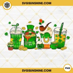 St Patricks Day Coffee Cup PNG, Gnome Patrick Day Shamrock Clover PNG