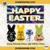 Star War Happy Easter PNG, The Force Will Be With You PNG, Star War Characters Easter Peeps PNG