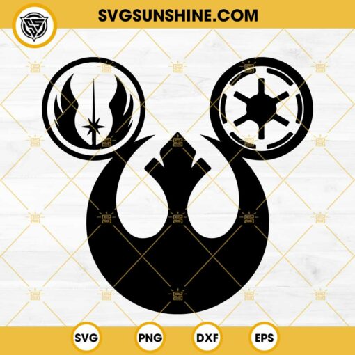 Star Wars Republic Rebels SVG, Mickey Head Star Wars SVG