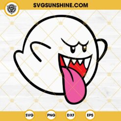 Super Mario Boo Ghost SVG, Cute Boo SVG PNG DXF EPS