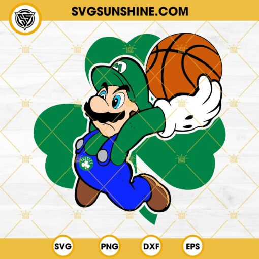 Super Mario NBA Boston Celtics SVG PNG DXF EPS FIle