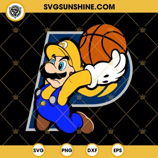 Super Mario NBA Indiana Pacers SVG PNG DXF EPS FIle
