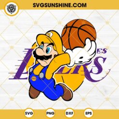 Super Mario NBA Los Angeles Lakers SVG PNG DXF EPS FIle