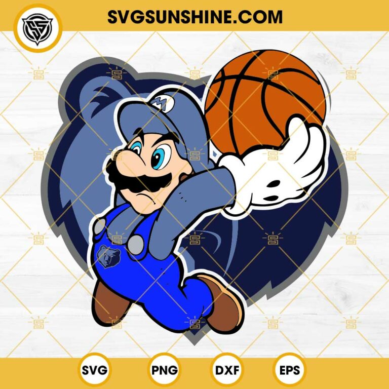 Super Mario NBA Memphis Grizzlies SVG PNG DXF EPS FIle