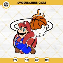Super Mario NBA Miami Heat SVG PNG DXF EPS FIle