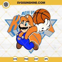 Super Mario NBA New York Knicks SVG PNG DXF EPS FIle