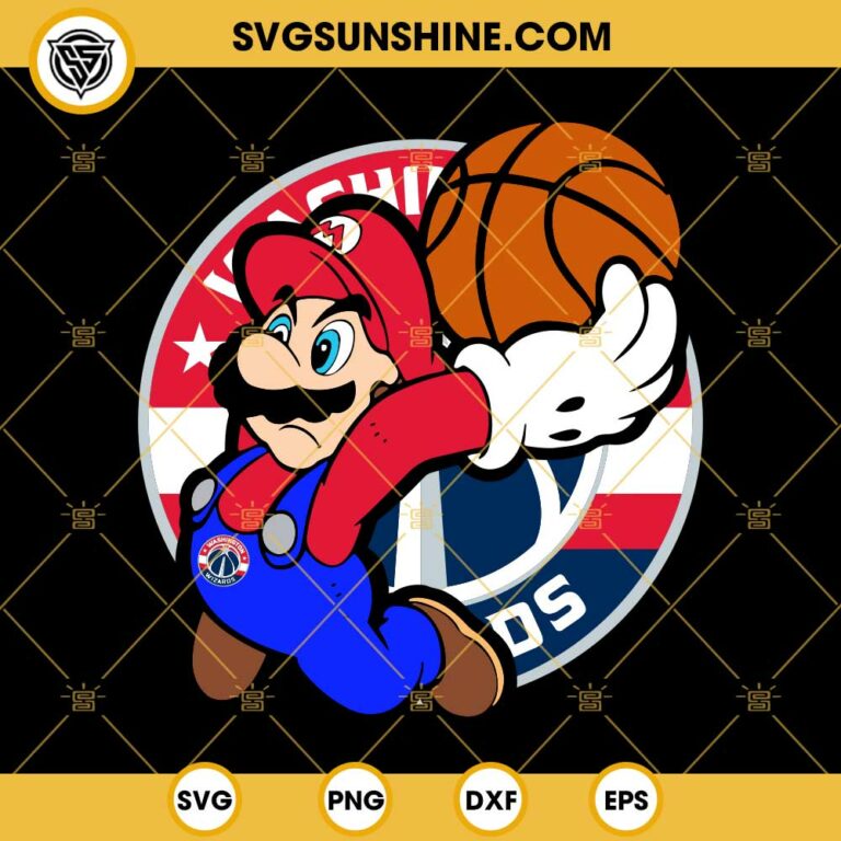 Super Mario NBA Washington Wizards SVG PNG DXF EPS FIle