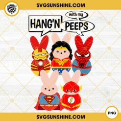 Superheroes Easter Bunny PNG, Cute Bunny Superheroes PNG, Superheroes Easter Peeps PNG