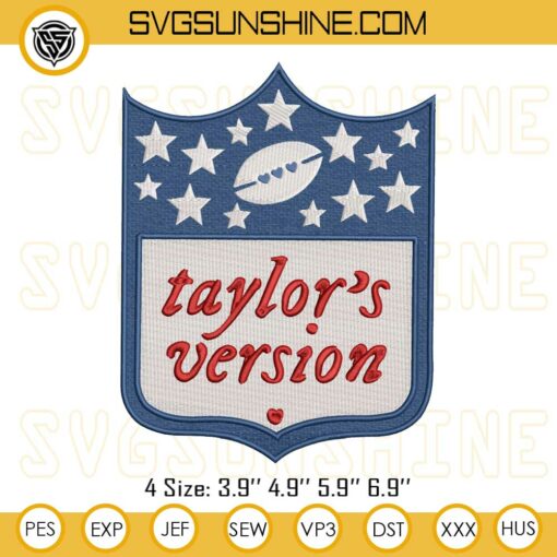 Taylor Swift Version Embroidery Design, Taylor Swift Football Embroidery Pattern