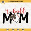 Tee Ball Mom SVG, Leopard Bow T-Ball Mom SVG, TBall Mom SVG