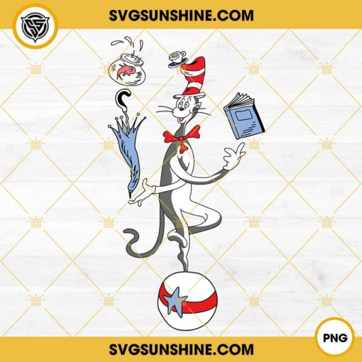 The Cat In The Hat Fish PNG, Cat Dr Seuss Day PNG