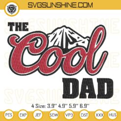 The Cool Dad Embroidery Design Files, Happy Father’s Day Embroidery Files