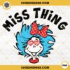 Miss Thing Dr Seuss PNG, Thing One Thing Two PNG, Heart Glass Bow Tie PNG