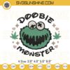 Weed Doobie Monster Embroidery Design File, Funny Weed Doobie Embroidery Pattern